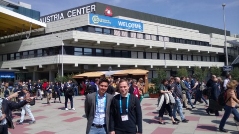 Felix and Aybulat at EGU 2017