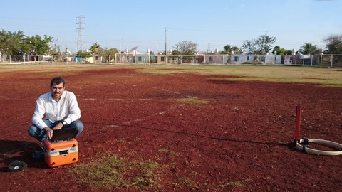 Miguel at field work, March 2017