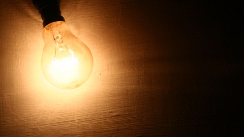 Idea presented in illuminated Light Bulb