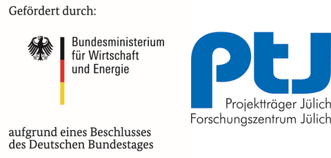 Logos des Bundesministeriums für Wirtschaft und Technologie & des Pröjektträgers Forschungszentrum Jülich