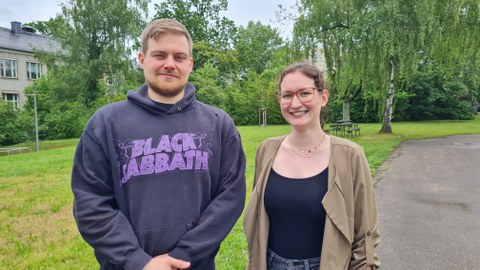 Fabian Pfeffer und Lorena Hannig studieren im Master Hydrobiologie an der TU Dresden. 