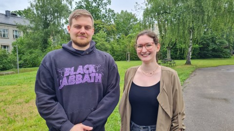 Fabian Pfeffer und Lorena Hannig studieren im Master Hydrobiologie an der TU Dresden. 