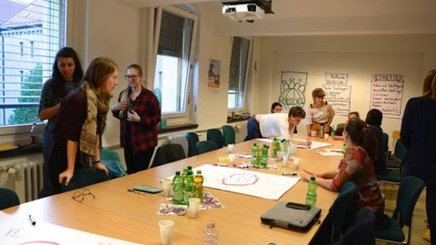 Arbeit der Teilnehmerinnen im WorldCafé