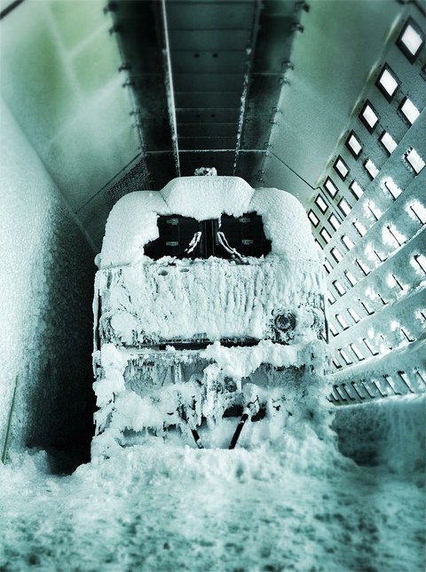 Lokomotive in der Klimakammer