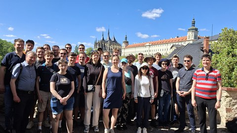 Students and staff members of TU Dresden during the excursion to Kutná Hora