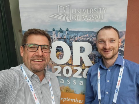 Dr.-Ing. Henning Preis und Dr.-Ing. Jan Eisold bei der German OR in Passau