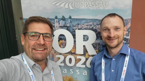 Dr.-Ing. Henning Preis and Dr.-Ing. Jan Eisold at the German OR in Passau