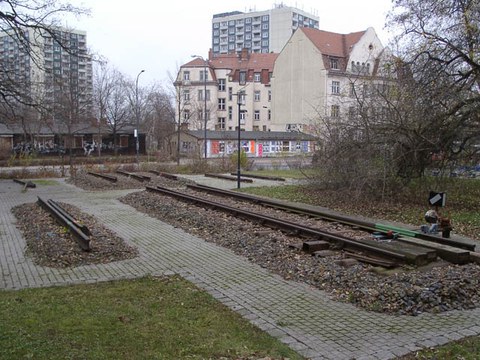 Teilansicht der Oberbauausstellung mit Weichengroßteilen