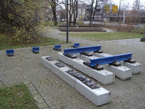 Oberbauausstellung, Weichen-Betonschwellen