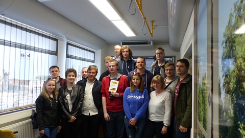 Gruppenfoto im Tram