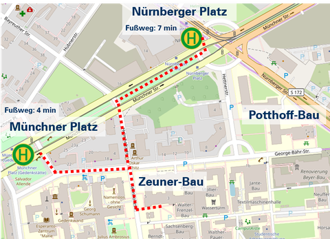Wegbeschreibung Zeunerbau