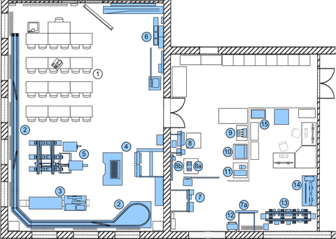 laboratory's floor plan