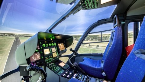 Cockpit des Simulators