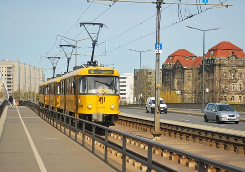 Straßenbahnzug Dresden