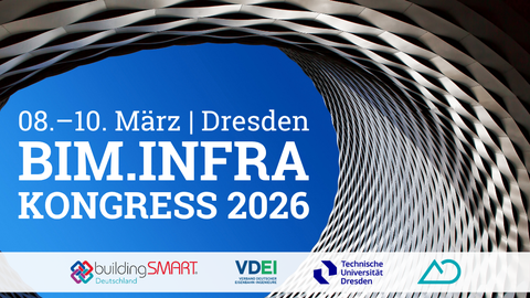 Titelbild zum BIM.Infra Kongress 2026 mit Logos der Sponsoren