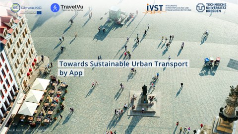 Cover of the first survey with the slogan "Towards sustainable urban transport by app"