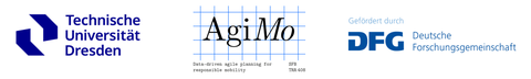 Logo der TUD, AgiMo und DFG