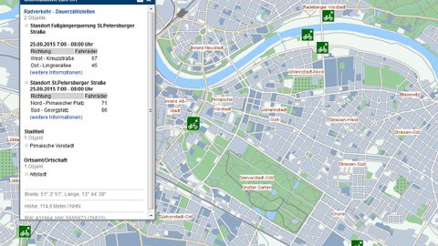 Auszug aus dem Themenstadtplan der Landeshauptstadt Dresden