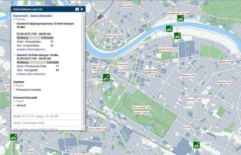 Auszug aus dem Themenstadtplan der Landeshauptstadt Dresden