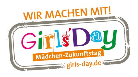Grafisches Logo mit Schriftzug zum Girls' Day