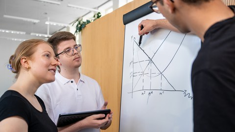 Studierende am Flipchart