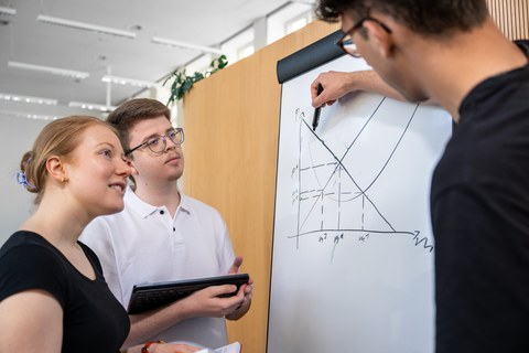 Studierende am Flipchart