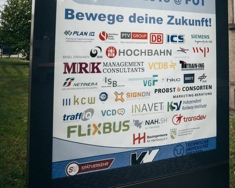 Logos von Unternehmen der Kontaktmesse Verkehr