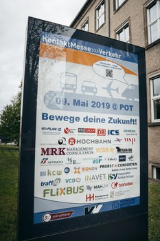 Poster with exhibitors at the annual KontaktMesse-Verkehr