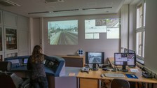 Driving simulator railroad at the Chair of Traffic Control and Process Automation