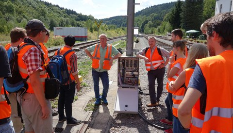 Students tour a state-of-the-art digital interlocking on site
