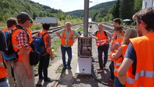 Students tour a state-of-the-art digital interlocking on site