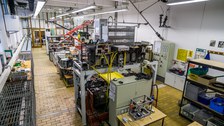 View into the hall of the Laboratory Railway Vehicle Technology