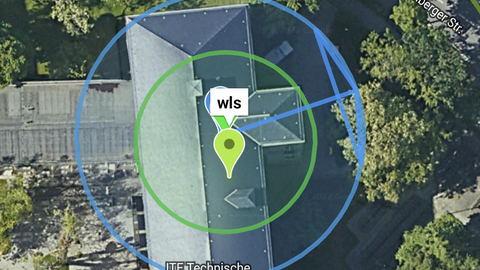 Mapview mit mehreren Positionsschätzungen in der GNSSLogger App