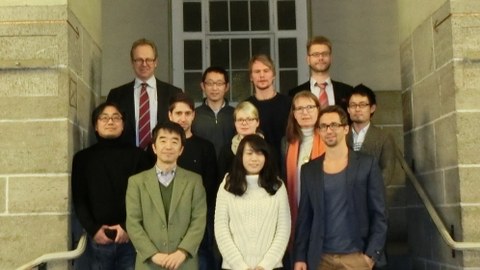 The research team of the Kobe project in the hall of the Georg-Schumann-Building