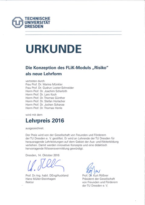 Lehrpreis GFF