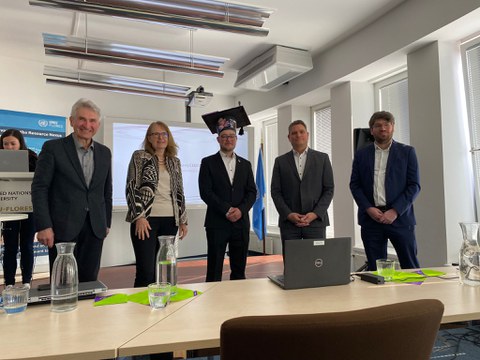 Doctoral board and candidate, f.l.t.r.: Pinkwart, Günther, Schneider, Möst, Lindlacher