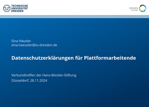 Datenschutzerklärung für Plattformarbeitende