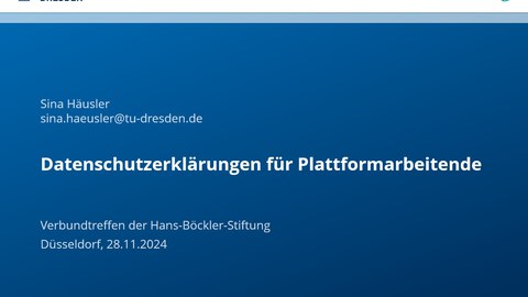 Datenschutzerklärung für Plattformarbeitende