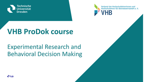 VHB ProDok Course Maximilian Meiler