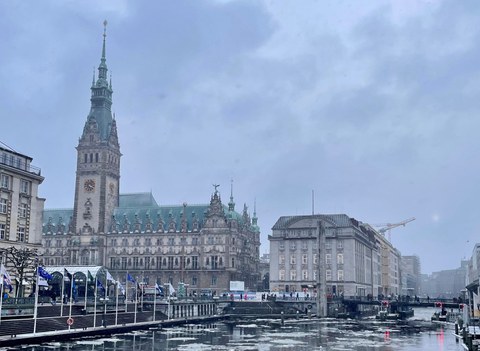 Blick aufs Hamburger Rathaus