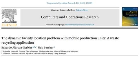 Das Foto zeigt das Cover der Zeitschrift Computers & Operations Research