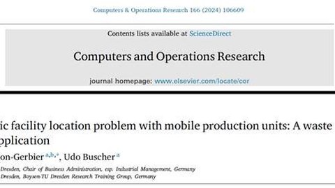 Das Foto zeigt das Cover der Zeitschrift Computers & Operations Research