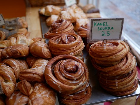 Swedish cinnamon bun and pastries