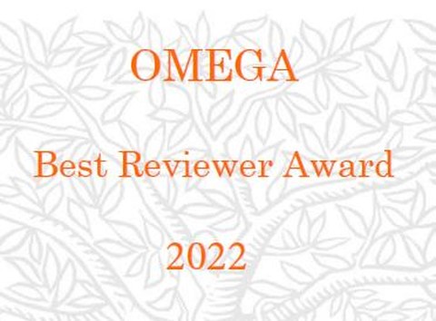 Das Logo des Best Reviewer Award von OMEGA