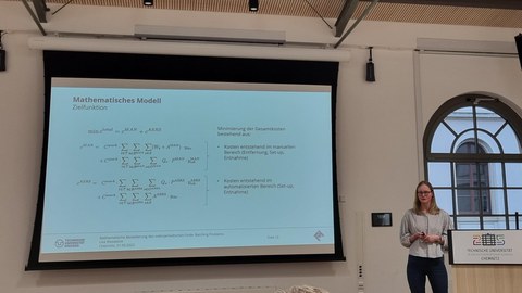 Lisa Wesselink presenting at the Doktorandenworkshop