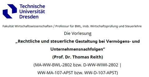 Vermögens- und Unternehmensnachfolge