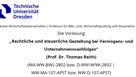 Vermögens- und Unternehmensnachfolge