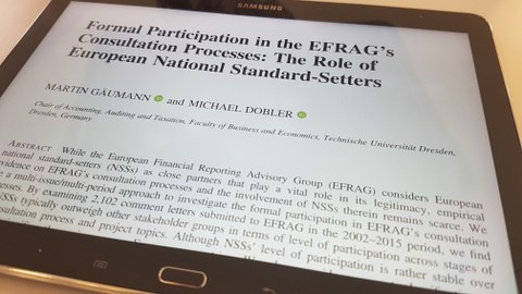Formal Participation in the EFRAG’s Consultation Processes: The Role of European National Standard-Setters