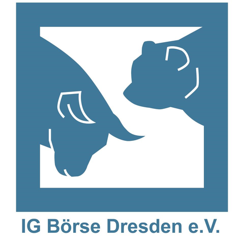 Man sieht das Logo der IG Börse, einen Bären und einen Stier.