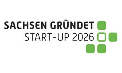 Zu sehen ist das Logo Sachsen gründet
